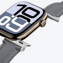 Skórzany pasek AMAZINGTHING Class Band do Apple Watch 45 / 46 / 49 mm - szary