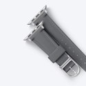 Skórzany pasek AMAZINGTHING Class Band do Apple Watch 45 / 46 / 49 mm - szary
