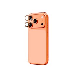 Szkło na aparat AMAZINGTHING Lens Glass na iPhone 17 Pro / Pro Max - z pomarańczową ramką