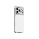 Szkło na aparat AMAZINGTHING Lens Glass na iPhone 17 Pro / Pro Max ze srebrną ramką aluminiową