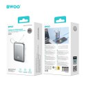 BWOO P78 powerbank 20000mAh szybkie ładowanie PD45W z 2 kablami USB-C i Lightning srebrny