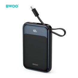 BWOO P80 powerbank PD 20W 10000 mAh z kablem usb-c i wyświetlaczem złoty