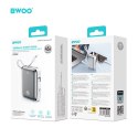 BWOO Power bank P77 45W, 10000 mAh z 2 kablami usb-c i lightning, szary