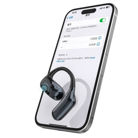 Dudao U4Pro Universal Bluetooth headset (Universal Fit for Both Ears) Black