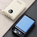Powerbank Dudao K14+ 20000mAh 22.5W USB-C / USB-A / wbudowane kable Lightning i USB-C - biały