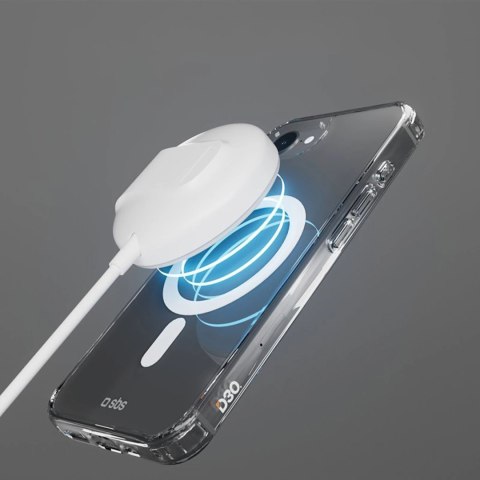 Etui SBS Extreme Mag D3O MagSafe do iPhone 16e - przezroczyste