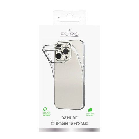 Etui silikonowe Puro 03 Nude do iPhone 16 Pro Max - przezroczyste