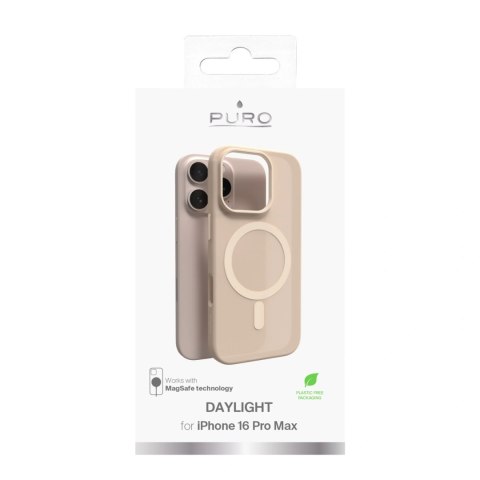 Etui silikonowe Puro Daylight MagSafe do iPhone 16 Pro Max - beżowe