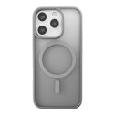 Etui silikonowe Puro Gradient MagSafe do iPhone 16 Pro Max - srebrne
