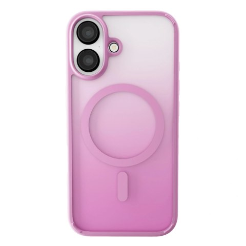 Etui silikonowe Puro Gradient MagSafe do iPhone 16 - różowe