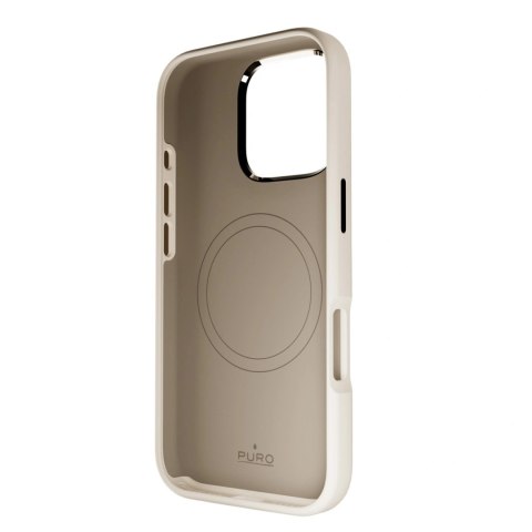 Etui silikonowe Puro Icon Mag Pro MagSafe do iPhone 16 Pro - beżowe