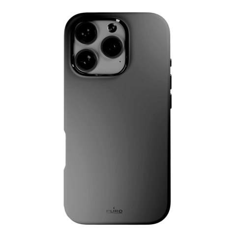 Etui silikonowe Puro Icon Mag Pro MagSafe do iPhone 16 Pro - ciemnoszare