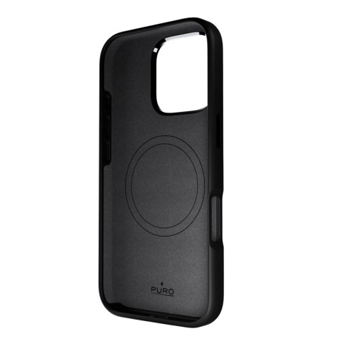 Etui silikonowe Puro Icon Mag Pro MagSafe do iPhone 16 Pro - czarne