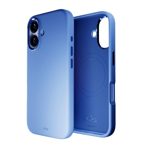 Etui silikonowe Puro Icon Mag Pro MagSafe do iPhone 16 - niebieskie