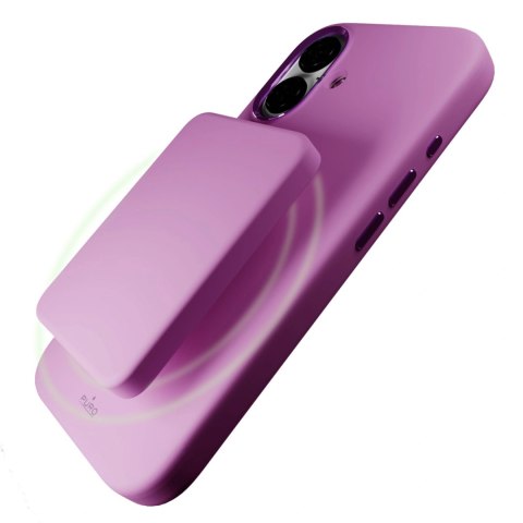 Etui silikonowe Puro Icon Mag Pro MagSafe do iPhone 16 - różowe