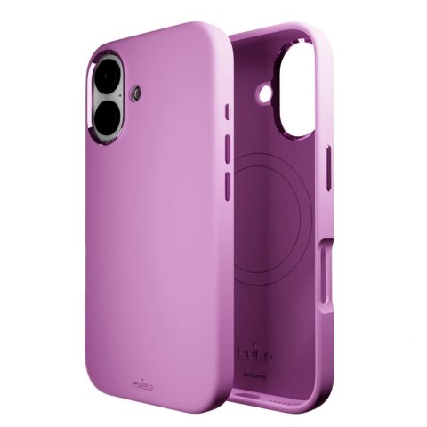 Etui silikonowe Puro Icon Mag Pro MagSafe do iPhone 16 - różowe