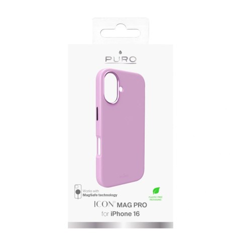 Etui silikonowe Puro Icon Mag Pro MagSafe do iPhone 16 - różowe