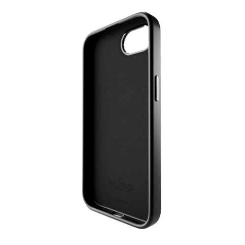 Etui silikonowe Puro Icon Mag Pro MagSafe do iPhone 16e - czarne