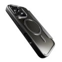 Etui skórzane Puro Book Mag MagSafe z klapką i schowkiem na karty do iPhone 16 Pro - czarne