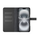 Etui z ekoskóry Puro Wallet Detachable MagSafe 2w1 z klapką i portfelem do iPhone 16 Pro - czarne