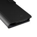 Etui z ekoskóry Puro Wallet Detachable MagSafe 2w1 z klapką i portfelem do iPhone 16 Pro - czarne