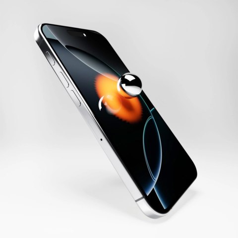 Szkło hybrydowe Puro Flexible Glass D3O z czarną ramką do iPhone 16 Pro Max