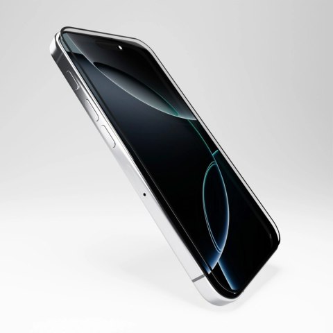 Szkło hybrydowe Puro Flexible Glass D3O z czarną ramką do iPhone 16 Pro