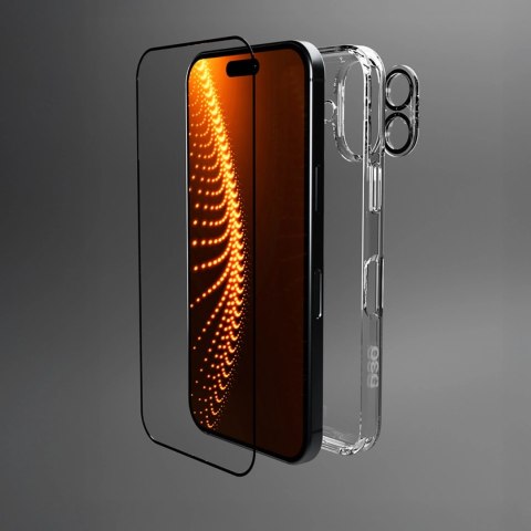 Zestaw SBS z technologią D3O na iPhone 16 - etui + szkło ochronne na ekran i aparat - przezroczyste