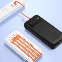 Dudao K6Pro uniwersalny powerbank 10000mAh z kablem USB, USB Typ C, Lightning biały (K6Pro-white)