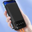 Dudao K6Pro uniwersalny powerbank 10000mAh z kablem USB, USB Typ C, Lightning biały (K6Pro-white)