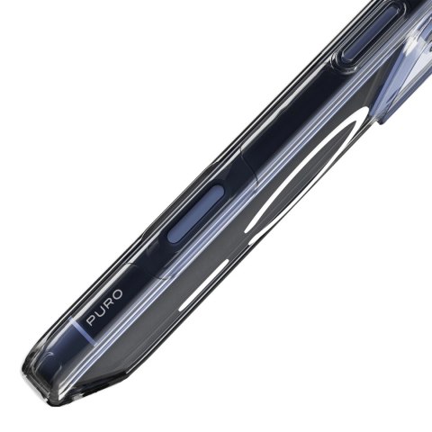 Etui Puro Impact Clear D3O TPU+PC kompatybilne z MagSafe na iPhone 17 Pro - przezroczyste