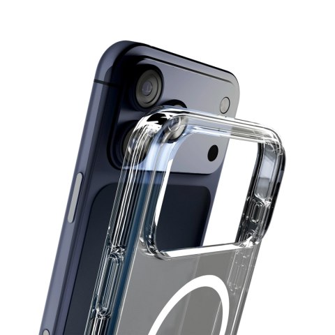 Etui Puro Impact Clear D3O TPU+PC kompatybilne z MagSafe na iPhone 17 Pro - przezroczyste