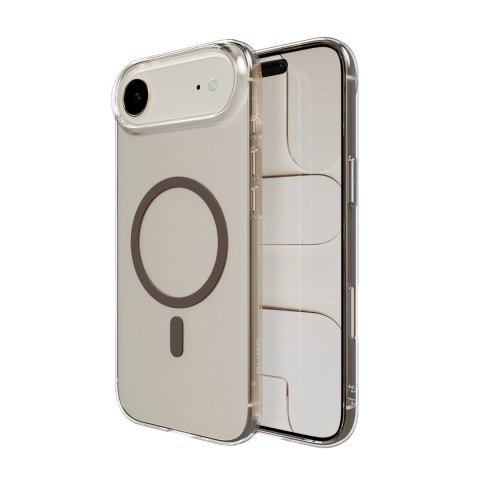 Etui Puro Lite Mag TPU+PC kompatybilne z MagSafe na iPhone 17 Air - przezroczyste z brązowym pierścieniem
