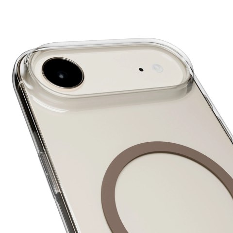 Etui Puro Lite Mag TPU+PC kompatybilne z MagSafe na iPhone 17 Air - przezroczyste z brązowym pierścieniem