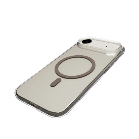 Etui Puro Lite Mag TPU+PC kompatybilne z MagSafe na iPhone 17 Air - przezroczyste z brązowym pierścieniem