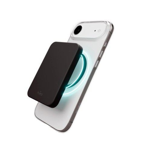 Etui Puro Lite Mag TPU+PC kompatybilne z MagSafe na iPhone 17 Air - przezroczyste z czarnym pierścieniem