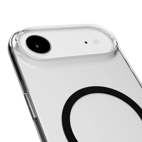 Etui Puro Lite Mag TPU+PC kompatybilne z MagSafe na iPhone 17 Air - przezroczyste z czarnym pierścieniem