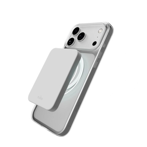 Etui Puro Lite Mag TPU+PC kompatybilne z MagSafe na iPhone 17 Pro Max - przezroczyste z białym pierścieniem