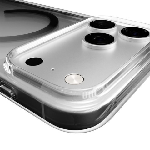 Etui Puro Lite Mag TPU+PC kompatybilne z MagSafe na iPhone 17 Pro Max - przezroczyste z czarnym pierścieniem