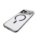Etui Puro Lite Mag TPU+PC kompatybilne z MagSafe na iPhone 17 Pro Max - przezroczyste z niebieskim pierścieniem