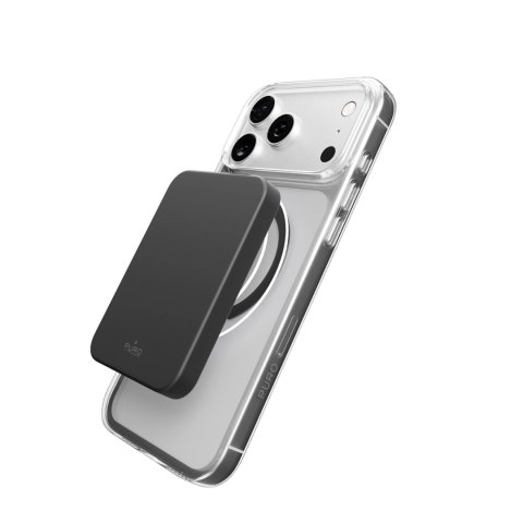 Etui Puro Lite Mag TPU+PC kompatybilne z MagSafe na iPhone 17 Pro Max - przezroczyste z szarym pierścieniem