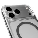 Etui Puro Lite Mag TPU+PC kompatybilne z MagSafe na iPhone 17 Pro Max - przezroczyste z szarym pierścieniem