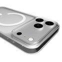 Etui Puro Lite Mag TPU+PC kompatybilne z MagSafe na iPhone 17 Pro - przezroczyste z białym pierścieniem