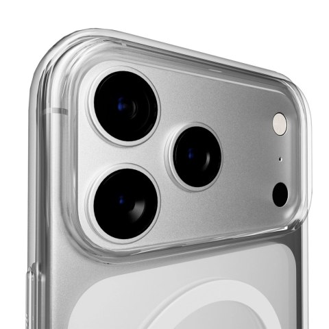Etui Puro Lite Mag TPU+PC kompatybilne z MagSafe na iPhone 17 Pro - przezroczyste z białym pierścieniem