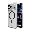 Etui Puro Lite Mag TPU+PC kompatybilne z MagSafe na iPhone 17 Pro - przezroczyste z czarnym pierścieniem