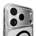 Etui Puro Lite Mag TPU+PC kompatybilne z MagSafe na iPhone 17 Pro - przezroczyste z czarnym pierścieniem
