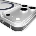 Etui Puro Lite Mag TPU+PC kompatybilne z MagSafe na iPhone 17 Pro - przezroczyste z niebieskim pierścieniem