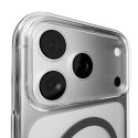 Etui Puro Lite Mag TPU+PC kompatybilne z MagSafe na iPhone 17 Pro - przezroczyste z szarym pierścieniem