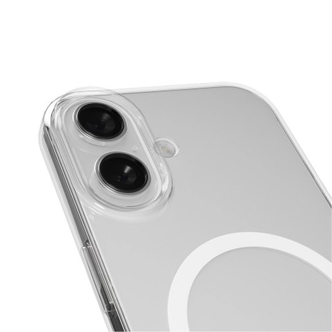 Etui Puro Lite Mag TPU+PC kompatybilne z MagSafe na iPhone 17 - przezroczyste z białym pierścieniem