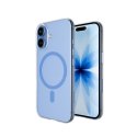 Etui Puro Lite Mag TPU+PC kompatybilne z MagSafe na iPhone 17 - przezroczyste z niebieskim pierścieniem